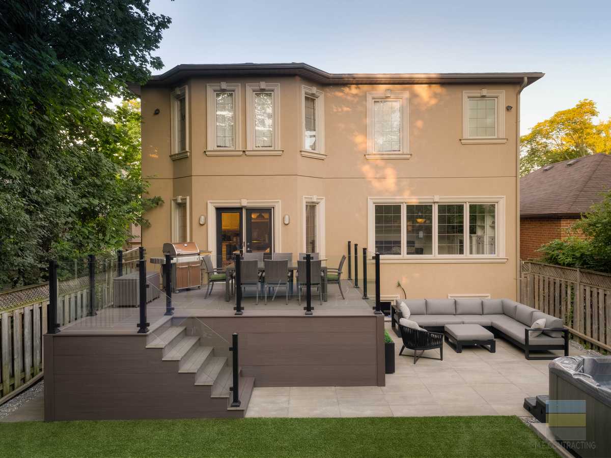 Composite decking project by M.E. Contracting in Toronto